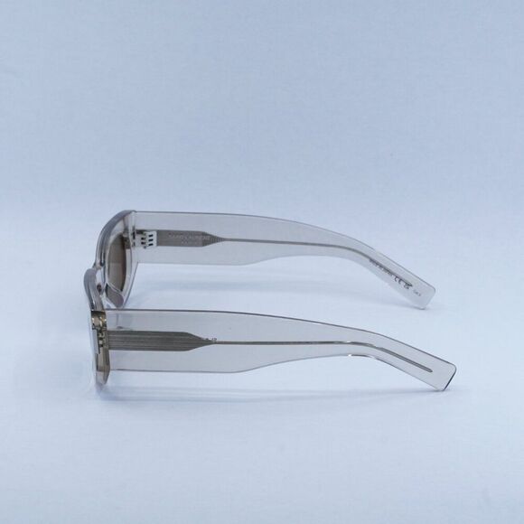 🕶️ New Saint Laurent SL697 003 Sunglasses - Transparent Beige Frame - Picture 8 of 10